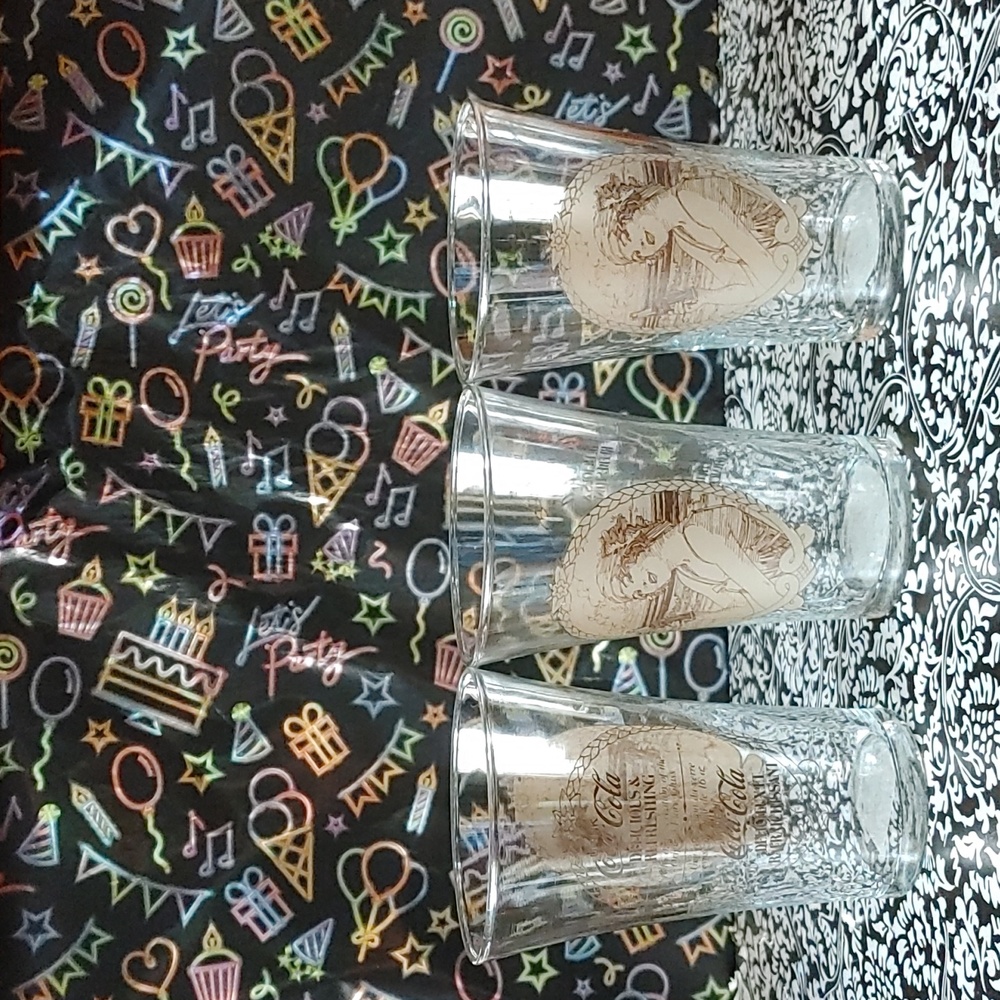 Rare coca cola glasses